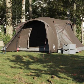 Tienda de campaña familiar iglú 6 personas impermeable marrón by , tents - Ref: Foro24-4009465, Price: 128,76 €, Discount: %