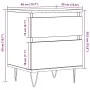 Mesita de noche madera de ingeniería roble artisian 40x35x50 cm by , Nightstands - Ref: Foro24-857418, Price: 48,70 €, Discou...