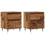 Mesitas de noche 2 uds madera ingeniería envejecida 40x35x50 cm by , Nightstands - Ref: Foro24-857397, Price: 85,33 €, Discou...