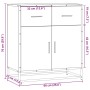 Aparador madera ingeniería roble marrón 68x35x76 cm by , Sideboards - Ref: Foro24-848983, Price: 83,54 €, Discount: %