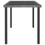 Gray synthetic rattan garden dining table 180x70x73 cm by vidaXL, Garden tables - Ref: Foro24-315119, Price: 150,16 €, Discou...