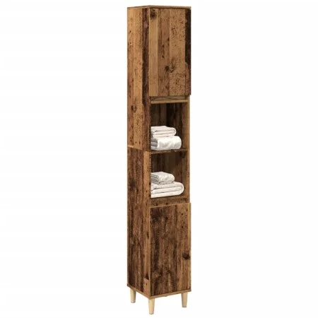 Armario de baño madera de ingeniería envejecida 30x30x190 cm de , Tocadores de baño - Ref: Foro24-857102, Precio: 92,30 €, De...