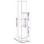 Armario de baño madera de ingeniería envejecida 30x30x190 cm de , Tocadores de baño - Ref: Foro24-857102, Precio: 92,30 €, De...