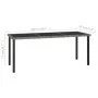 Gray synthetic rattan garden dining table 180x70x73 cm by vidaXL, Garden tables - Ref: Foro24-315119, Price: 150,16 €, Discou...