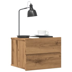 Mesitas de noche de pared 2 uds color roble artisan 40x32x30 cm von , Nachttische - Ref: Foro24-855947, Preis: 100,42 €, Raba...