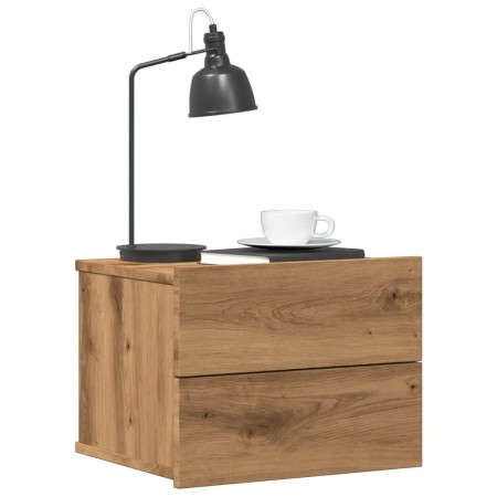 Mesitas de noche de pared 2 uds color roble artisan 40x32x30 cm by , Nightstands - Ref: Foro24-855947, Price: 100,31 €, Disco...