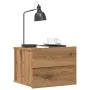Mesitas de noche de pared 2 uds color roble artisan 40x32x30 cm by , Nightstands - Ref: Foro24-855947, Price: 94,59 €, Discou...