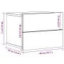 Mesitas de noche de pared 2 uds color roble artisan 40x32x30 cm by , Nightstands - Ref: Foro24-855947, Price: 94,59 €, Discou...