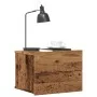 Mesitas de noche de pared 2 uds madera envejecida 40x32x30 cm by , Nightstands - Ref: Foro24-855945, Price: 73,60 €, Discount: %
