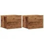 Mesitas de noche de pared 2 uds madera envejecida 40x32x30 cm by , Nightstands - Ref: Foro24-855945, Price: 73,60 €, Discount: %