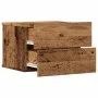 Mesitas de noche de pared 2 uds madera envejecida 40x32x30 cm by , Nightstands - Ref: Foro24-855945, Price: 73,60 €, Discount: %