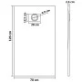 Graue SMC-Duschwanne 120x70 cm von vidaXL, Duschwannen - Ref: Foro24-148936, Preis: 216,23 €, Rabatt: %