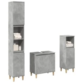 Set muebles de baño 2 piezas madera contrachapada gris hormigón von , Badezimmermöbel - Ref: Foro24-3324947, Preis: 149,91 €,...