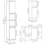 Set muebles de baño 2 piezas madera contrachapada gris hormigón von , Badezimmermöbel - Ref: Foro24-3324951, Preis: 163,45 €,...