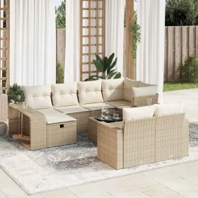 Set de sofás de jardín 11pzas con cojines ratán sintético beige von , Gartensets - Ref: Foro24-3326072, Preis: 677,88 €, Raba...