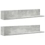 Estantes de pared 2 uds madera gris hormigón 100x16,5x16,5 cm de , Estantes y estanterías - Ref: Foro24-860043, Precio: 35,72...