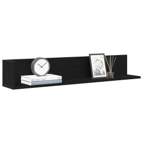 Estantes de pared 2 uds madera ingeniería negro 100x16,5x16,5cm de , Estantes y estanterías - Ref: Foro24-860041, Precio: 36,...