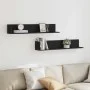 Estantes de pared 2 uds madera ingeniería negro 100x16,5x16,5cm von , Regale und Regale - Ref: Foro24-860041, Preis: 34,90 €,...