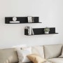Estantes de pared 2 uds madera ingeniería negro 100x16,5x16,5cm von , Regale und Regale - Ref: Foro24-860041, Preis: 35,43 €,...
