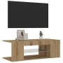 Mueble de TV luces LED madera roble artisan 90x39x30 cm von , TV-Möbel - Ref: Foro24-856326, Preis: 53,65 €, Rabatt: %