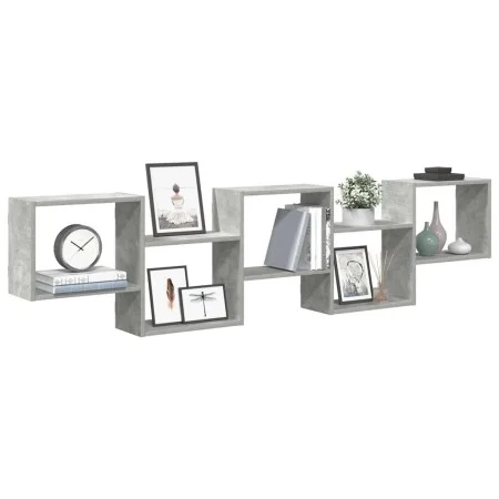 Estante cubo de pared 5 compartimentos madera gris hormigón de , Estantes y estanterías - Ref: Foro24-859998, Precio: 51,41 €...