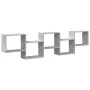 Estante cubo de pared 5 compartimentos madera gris hormigón de , Estantes y estanterías - Ref: Foro24-859998, Precio: 51,41 €...