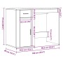 Escritorio de madera de ingeniería roble artisan 100x49x75 cm von , Schreibtische - Ref: Foro24-857100, Preis: 89,43 €, Rabat...