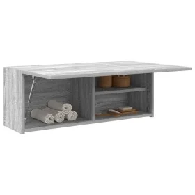 Armario de pared baño madera ingeniería gris Sonoma 80x25x30 cm by , bathroom vanities - Ref: Foro24-860081, Price: 54,51 €, ...
