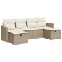 Juego de sofás jardín con cojines 6 pzas ratán sintético beige by , Garden sets - Ref: Foro24-3325943, Price: 427,71 €, Disco...