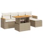 Set sofás jardín y cojines 6 pzas ratán sintético acacia beige von , Gartensets - Ref: Foro24-3327474, Preis: 440,08 €, Rabat...