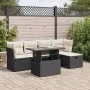 Set de sofás de jardín 6 piezas y cojines ratán sintético negro von , Gartensets - Ref: Foro24-3327766, Preis: 392,42 €, Raba...