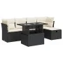 Set de sofás de jardín 6 piezas y cojines ratán sintético negro von , Gartensets - Ref: Foro24-3327766, Preis: 392,42 €, Raba...
