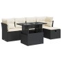 Set de sofás de jardín 6 piezas y cojines ratán sintético negro de , Conjuntos de jardín - Ref: Foro24-3327766, Precio: 392,8...