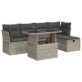 Set de sofás de jardín 6 pzas y cojines ratán sintético gris by , Garden sets - Ref: Foro24-3327772, Price: 453,10 €, Discoun...