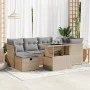 Set sofás de jardín 7 piezas y cojines ratán sintético beige von , Gartensets - Ref: Foro24-3327779, Preis: 482,22 €, Rabatt: %