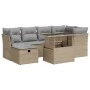 Set sofás de jardín 7 piezas y cojines ratán sintético beige von , Gartensets - Ref: Foro24-3327779, Preis: 482,22 €, Rabatt: %
