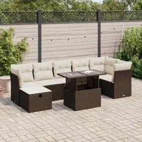 Set sofás de jardín 8 piezas y cojines ratán sintético marrón by , Garden sets - Ref: Foro24-3327793, Price: 543,80 €, Discou...