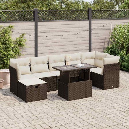 Set sofás de jardín 8 piezas y cojines ratán sintético marrón von , Gartensets - Ref: Foro24-3327793, Preis: 543,45 €, Rabatt: %