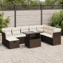 Set de sofás de jardín 9 pzas y cojines ratán sintético marrón von , Gartensets - Ref: Foro24-3327803, Preis: 632,15 €, Rabat...