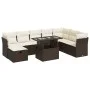 Set de sofás de jardín 9 pzas y cojines ratán sintético marrón von , Gartensets - Ref: Foro24-3327803, Preis: 621,92 €, Rabat...