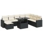 Set de sofás de jardín con cojines 9 pzas ratán sintético negro by , Garden sets - Ref: Foro24-3327836, Price: 570,04 €, Disc...