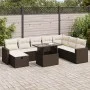 Set de sofás de jardín 9 pzas y cojines ratán sintético marrón von , Gartensets - Ref: Foro24-3327843, Preis: 624,75 €, Rabat...