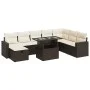 Set de sofás de jardín 9 pzas y cojines ratán sintético marrón von , Gartensets - Ref: Foro24-3327843, Preis: 624,75 €, Rabat...