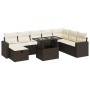 Set de sofás de jardín 9 pzas y cojines ratán sintético marrón by , Garden sets - Ref: Foro24-3327843, Price: 633,07 €, Disco...