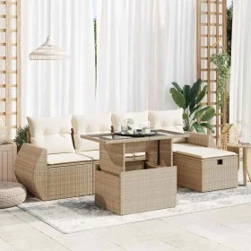 Juego de sofás jardín con cojines 6 pzas ratán sintético beige von , Gartensets - Ref: Foro24-3327888, Preis: 540,47 €, Rabat...