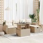 Juego de sofás jardín con cojines 6 pzas ratán sintético beige by , Garden sets - Ref: Foro24-3327888, Price: 529,77 €, Disco...