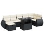 Set de sofás de jardín y cojines 8 piezas ratán sintético negro by , Garden sets - Ref: Foro24-3327906, Price: 533,43 €, Disc...