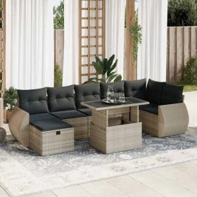 Set de sofás de jardín 8 pzas y cojines ratán sintético gris by , Garden sets - Ref: Foro24-3327912, Price: 632,52 €, Discoun...