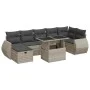 Set de sofás de jardín 8 pzas y cojines ratán sintético gris by , Garden sets - Ref: Foro24-3327912, Price: 631,66 €, Discoun...