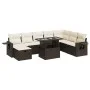 Set de sofás de jardín 9 pzas y cojines ratán sintético marrón de , Conjuntos de jardín - Ref: Foro24-3327883, Precio: 620,04...